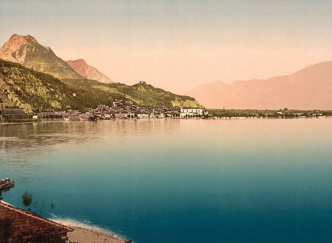 Lake Garda, Maderno, Italy, Photochrome Print, circa 1901