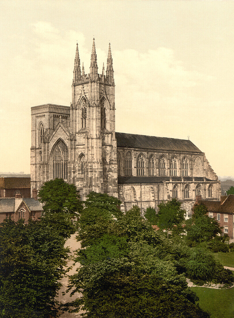 Priory Church, Bridlington, Yorkshire, England, Photochrome Print, circa 1900