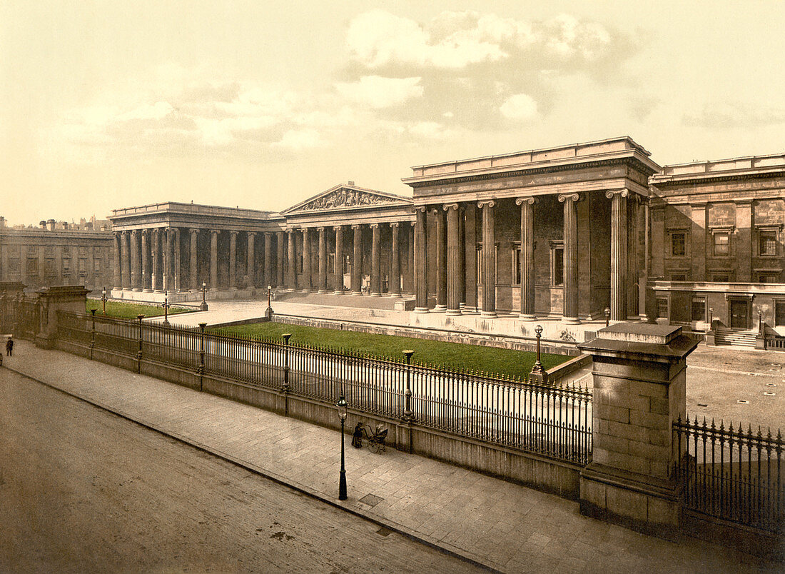 British Museum, London, England, UK, Photochrome Print, circa 1901