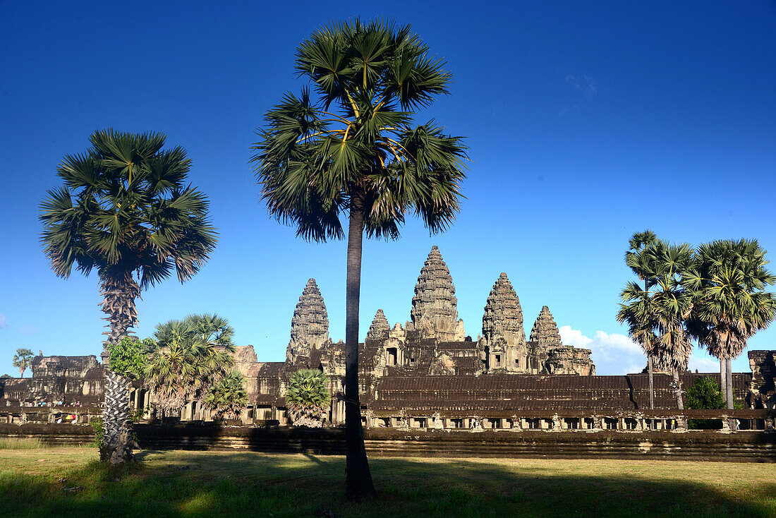 Angkor Wat Tempel, Westseite, Archäologischer Park Angkor bei Siem Reap, Kambodscha, Asien