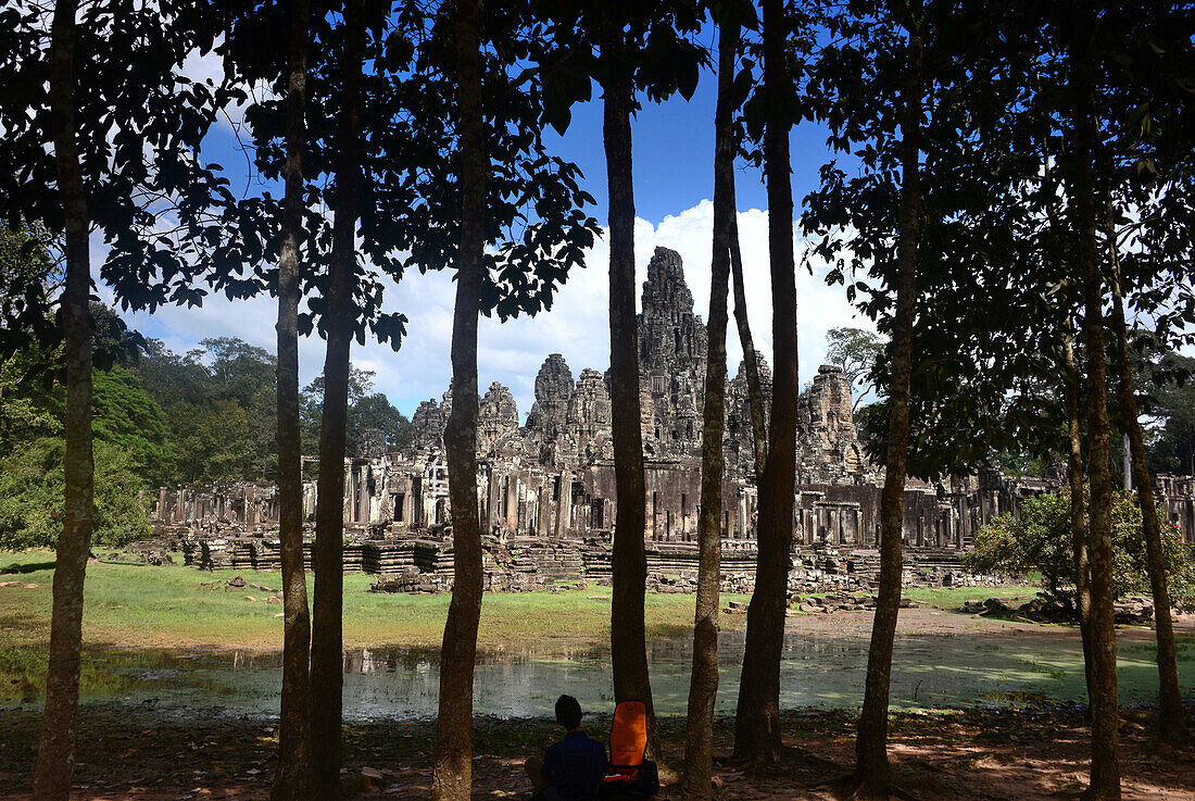 Bayon temple in Angkor Thom, Archaeological Park near Siem Reap, Cambodia, Asia