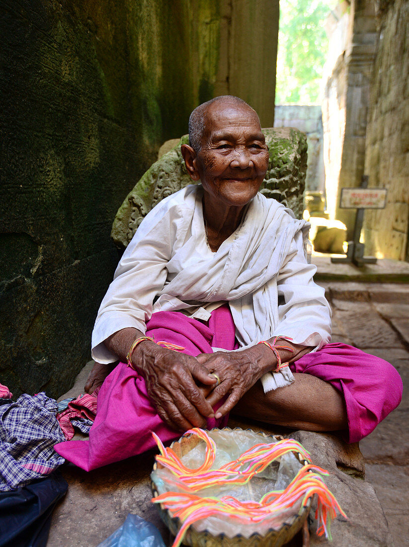 in the Preah Khan temple, Archaeological Park near Siem Reap, Cambodia, Asia