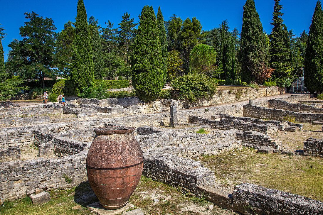 ancient roman site of puymin, vaison la romaine, vaucluse (84), paca, provence alpes cote d'azur, france