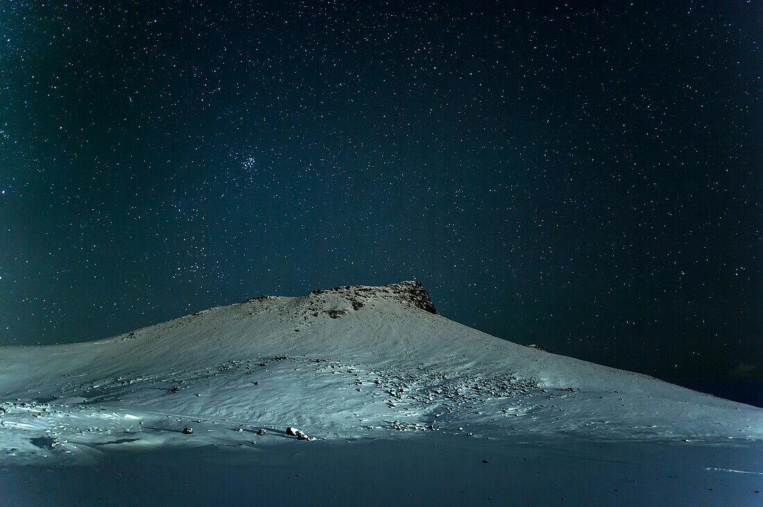 Sternenhimmel, Nähe Keflavik, Berge, Frost, Winter, Kalt, Schnee, Nacht, Keflavik, Island