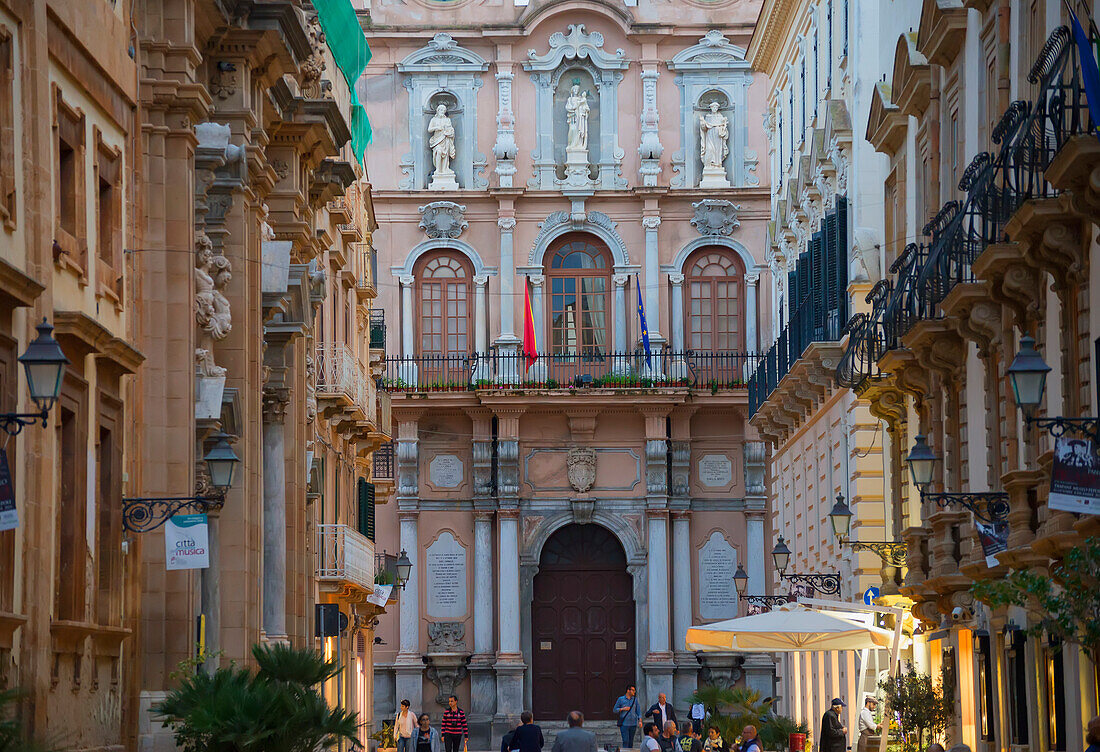 The Palazzo Senatorio, Trapani, Sicily, Italy, Europe