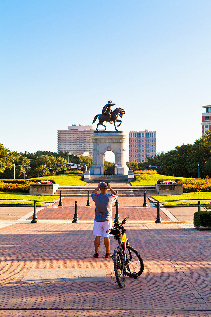 Hermann Park, Sam Houston monument, Houston, Texas, United States of America, North America