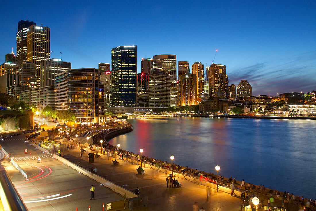 Circular Quay and City at Dusk, Sydney, New South Wales, Australia, Oceania