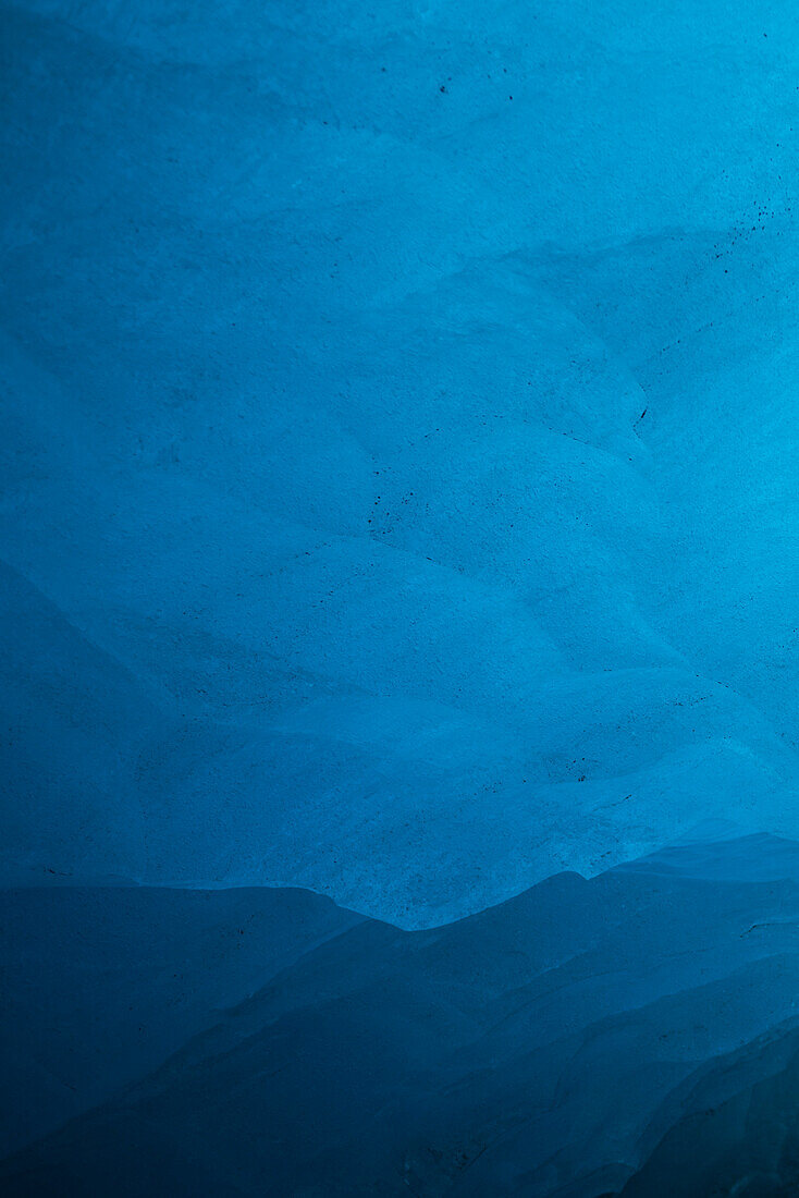 An ice cave inside the Morteratsch Glacier, Central Eastern Alps, canton of Grisons, Switzerland