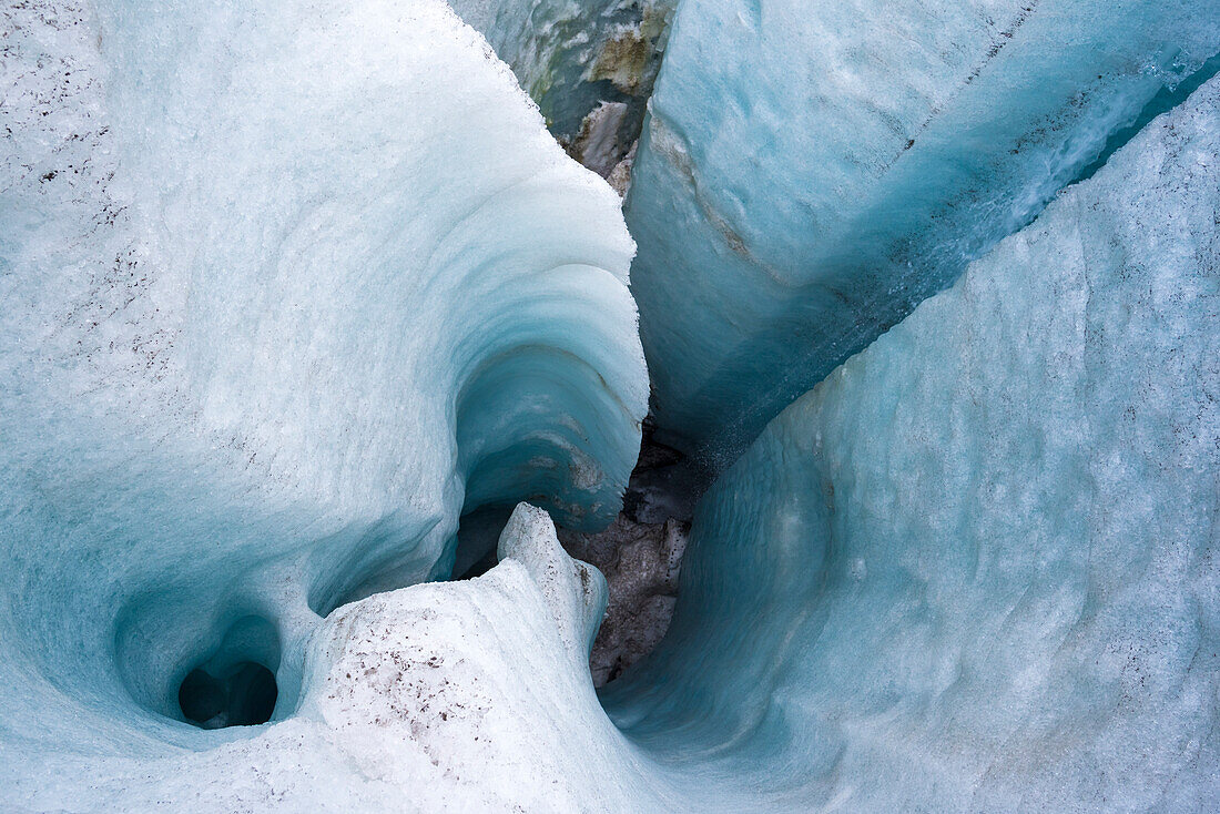 Water-hole on Morteratsch Glacier, Central Eastern Alps, canton of Grisons, Switzerland