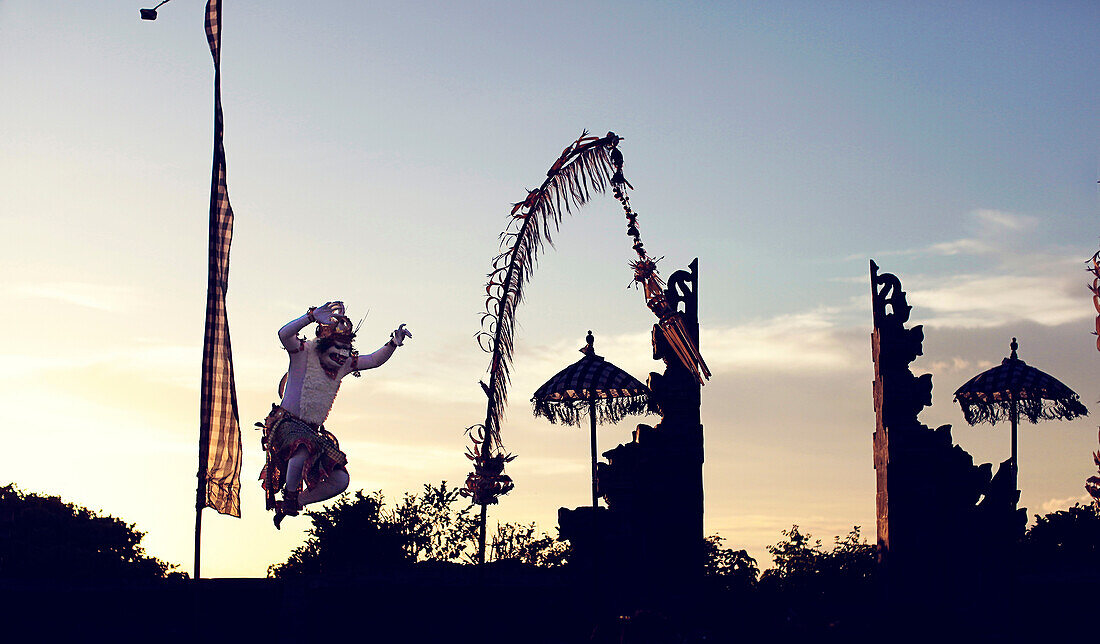 Kecak dance being performed at Uluwatu Bali Indonesia