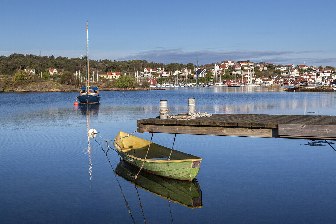 Blick auf Fiskebäckskil, Insel Skaftö, Bohuslän, Västra Götalands Län, Südschweden, Schweden, Nordeuropa, Europa