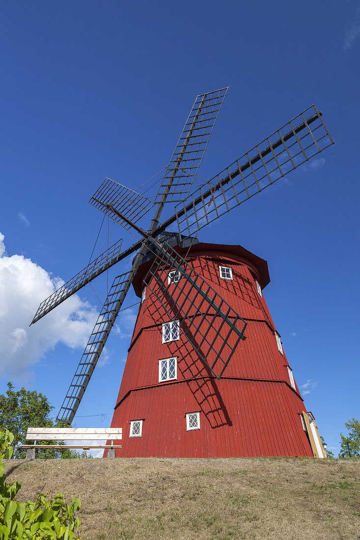 Wind mill in Strängnäs by the lake Mälaren, Södermanland, South Sweden, Sweden, Scandinavia, Northern Europe, Europe