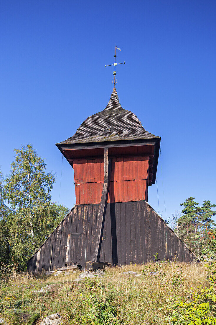 Glockenturm in Sigtuna, Uppland, Stockholms län, Südschweden,  Schweden, Skandinavien, Nordeuropa, Europa