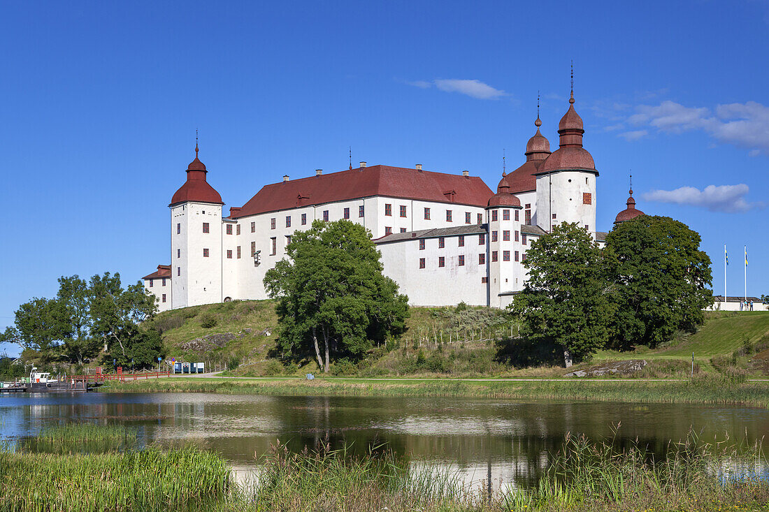 Schloss Läckö auf der Halbinsel Kållandsö im Vänern, Västergötland, Götaland, Västra Götalands län, Südschweden, Schweden, Skandinavien, Nordeuropa, Europa