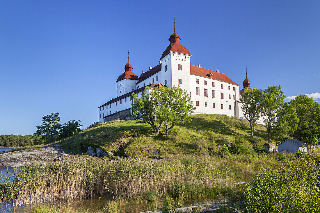 Schloss Läckö auf der Halbinsel Kållandsö im Vänern, Västergötland, Götaland, Västra Götalands län, Südschweden, Schweden, Skandinavien, Nordeuropa, Europa