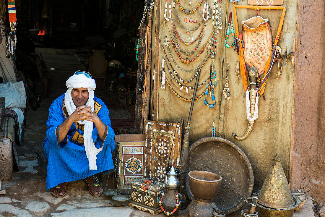 Kasbah Aït-Ben-Haddou, UNESCO-Weltkulturerbe, Aït-Ben-Haddou, bei Ouarzazate, Region Souss-Massa-Draâ, Sahara, Marokko