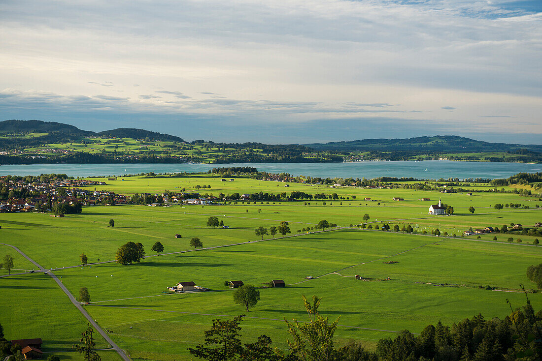 Forggensee, bei Füssen, Allgäu, Bayern, Deutschland