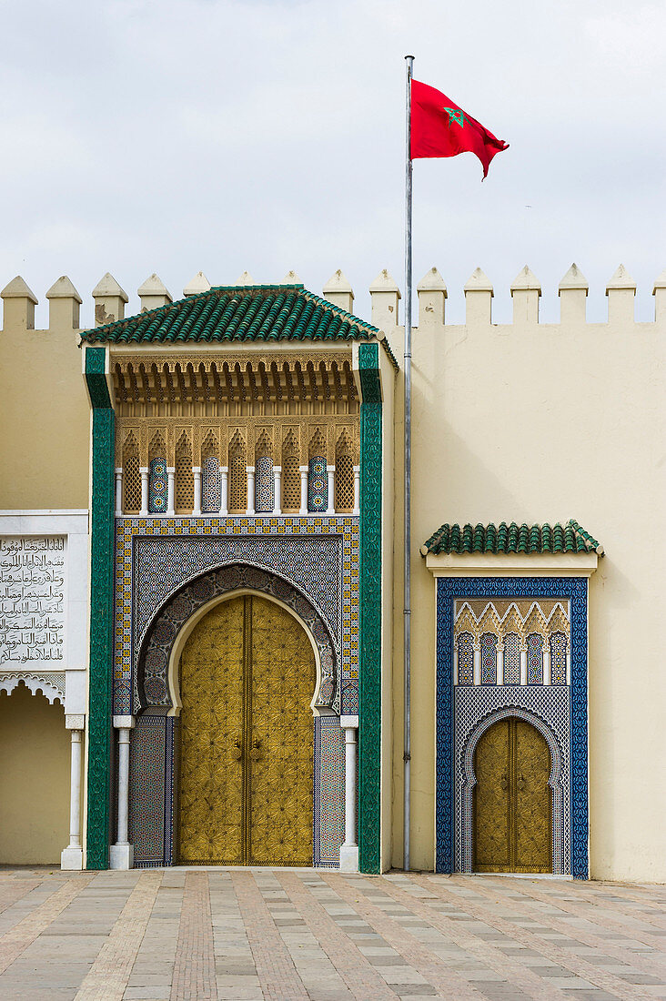 door, kings palace, Dar el Makhzen,  Fès, Morocco