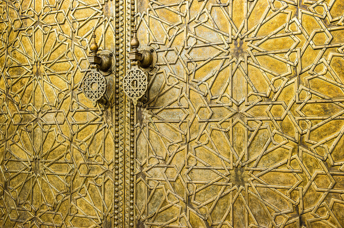 Eingangstor zum Königspalast, Dar el Makhzen,  Fès, Marokko