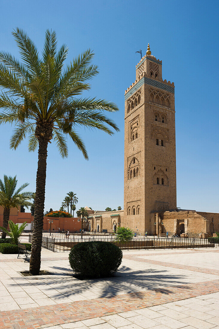 Minaret of the Koutoubia Mosque, Marrakesh, Morocco