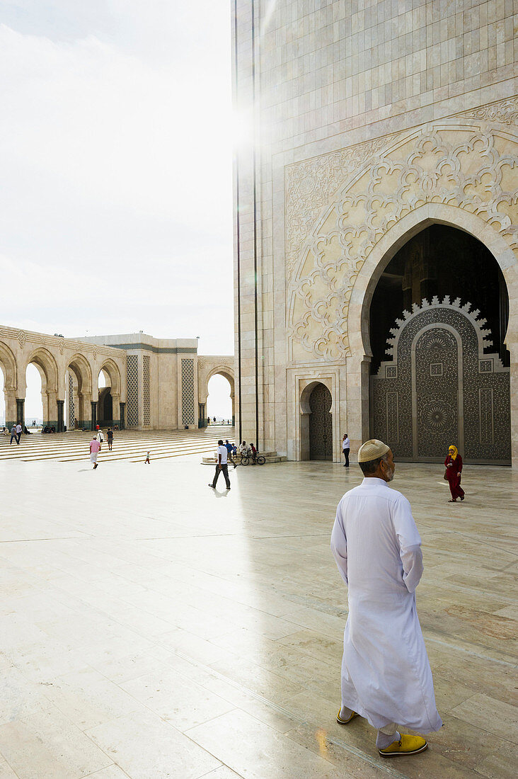 Innenhof der Hassan-II.-Moschee, Casablanca, Marokko
