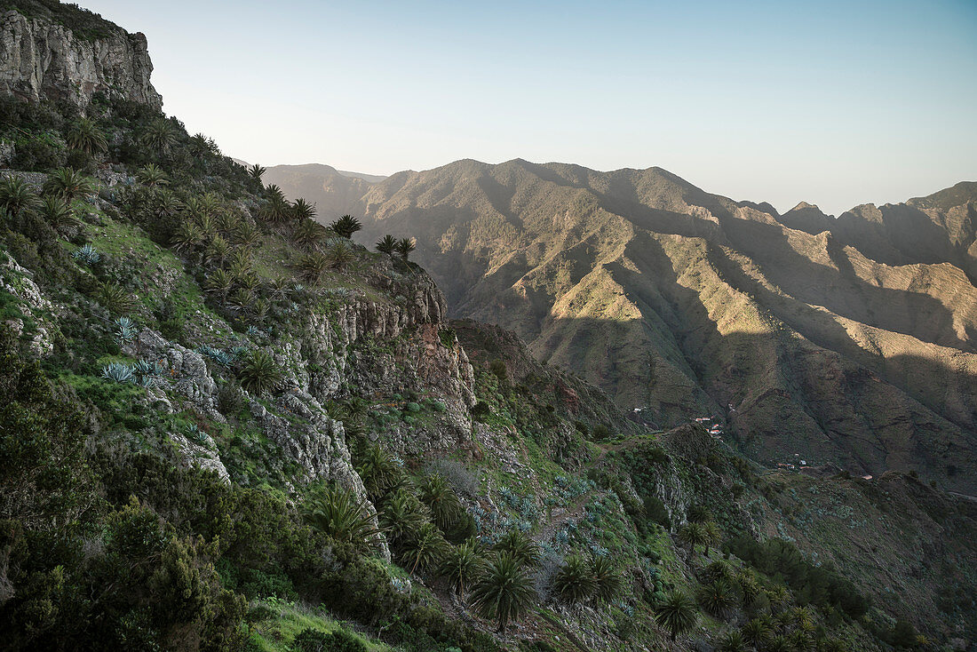 mountainous landscape around National Park Parque Nacional de Garajonay, La Gomera, Canary Islands, Spain