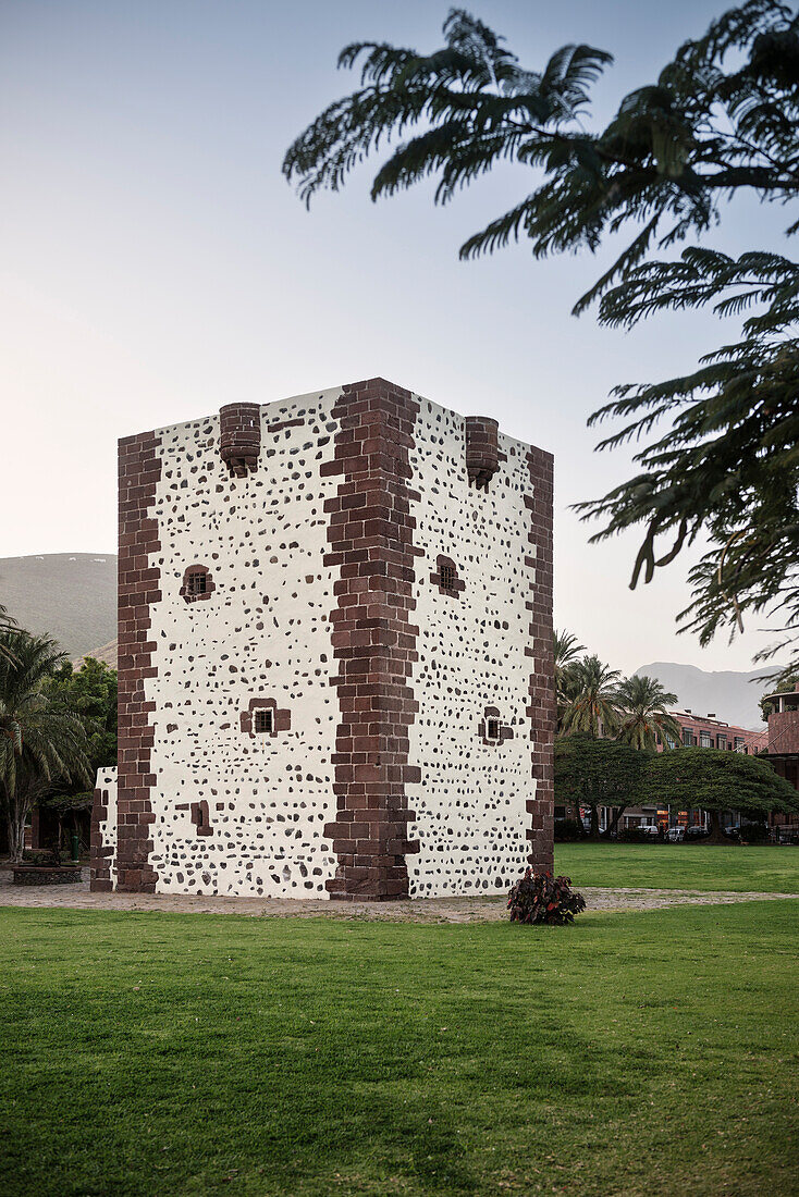 watch tower remains of a fortress in the capital San Sebastian de la Gomera, La Gomera, Canary Islands, Spain