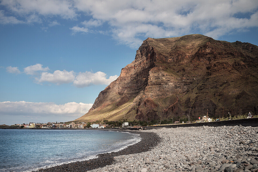 Pebble beach at Valle Gran Rey, La Gomera, Canary Islands, Spain