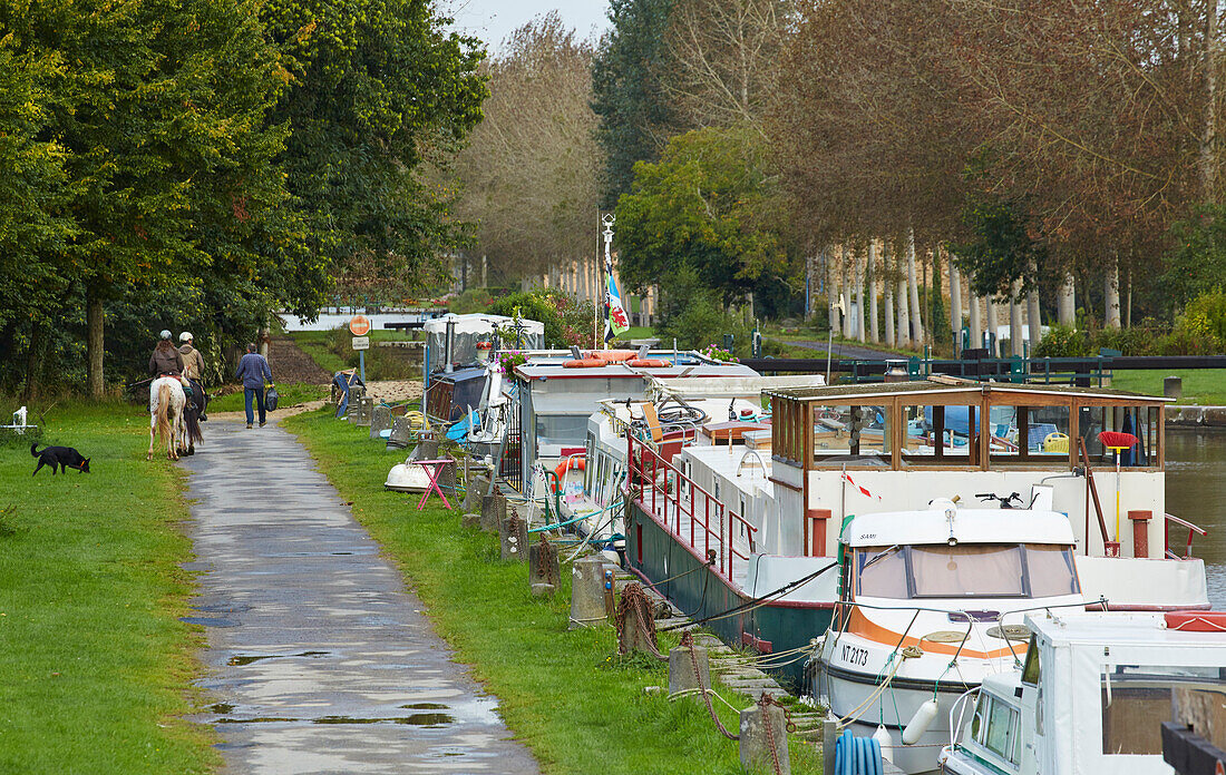 Schleusentreppe von Hédé-Bazouges, Canal d'Ille-et-Rance, Dept. Ille-et-Vilaine, Bretagne, Frankreich, Europa