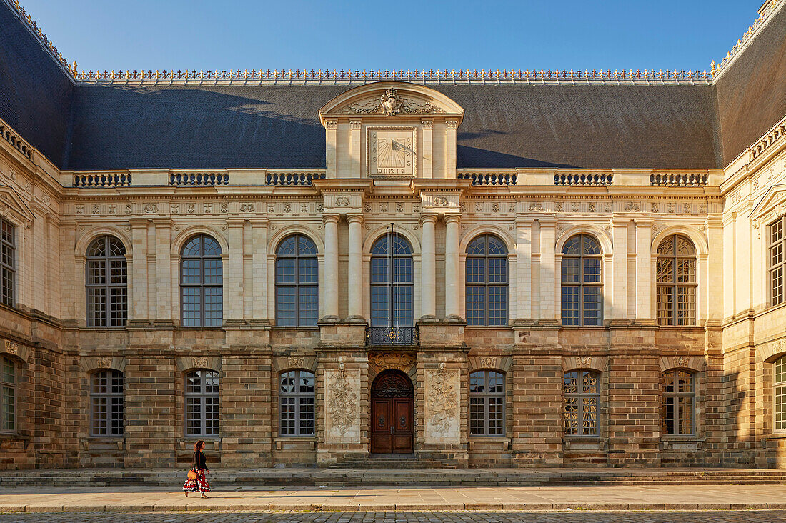 View at the, Parlement de Bretagneat Rennes, Departement Ille-et-Vilaine, Brittany, France, Europe