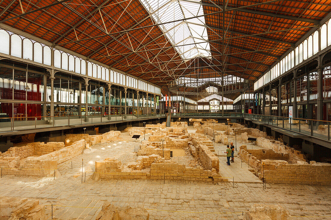 El Born Centre Cultural, Antic Mercat del Born, archeological excavations, St. Pere La Ribera quarter, Barcelona, Catalunya, Catalonia, Spain, Europe