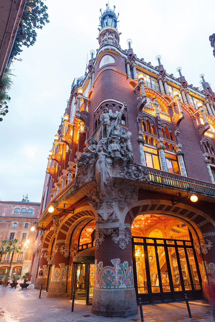 Palau de la Música Catalana, music hall, architect Domenech i Montaner, UNESCO world heritage, Modernisme, modernism, Art Nouveau, St. Pere and La Ribera quarter, Barcelona, Catalunya, Catalonia, Spain, Europe