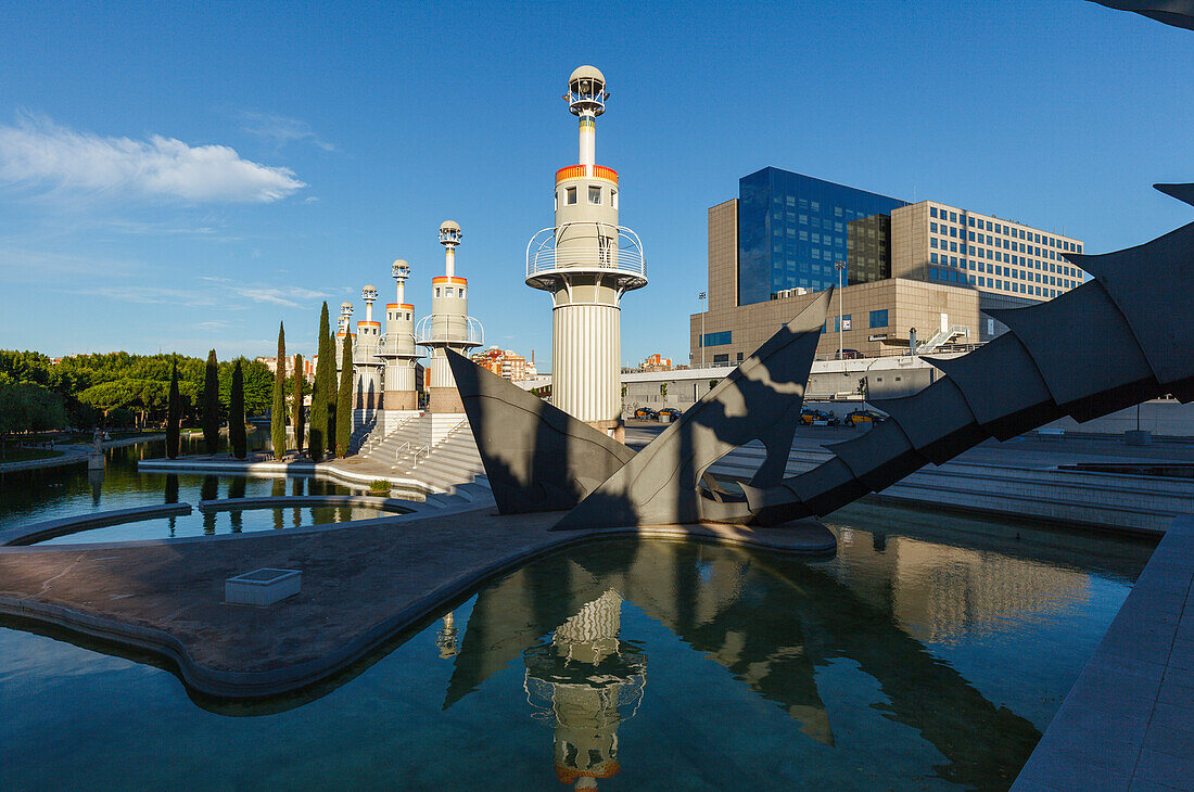 Parc de l Espanya Industrial, architect Luis Pena Ganchegui, near Barcelona Saints railway station, Barcelona, Catalunya, Catalonia, Spain, Europe