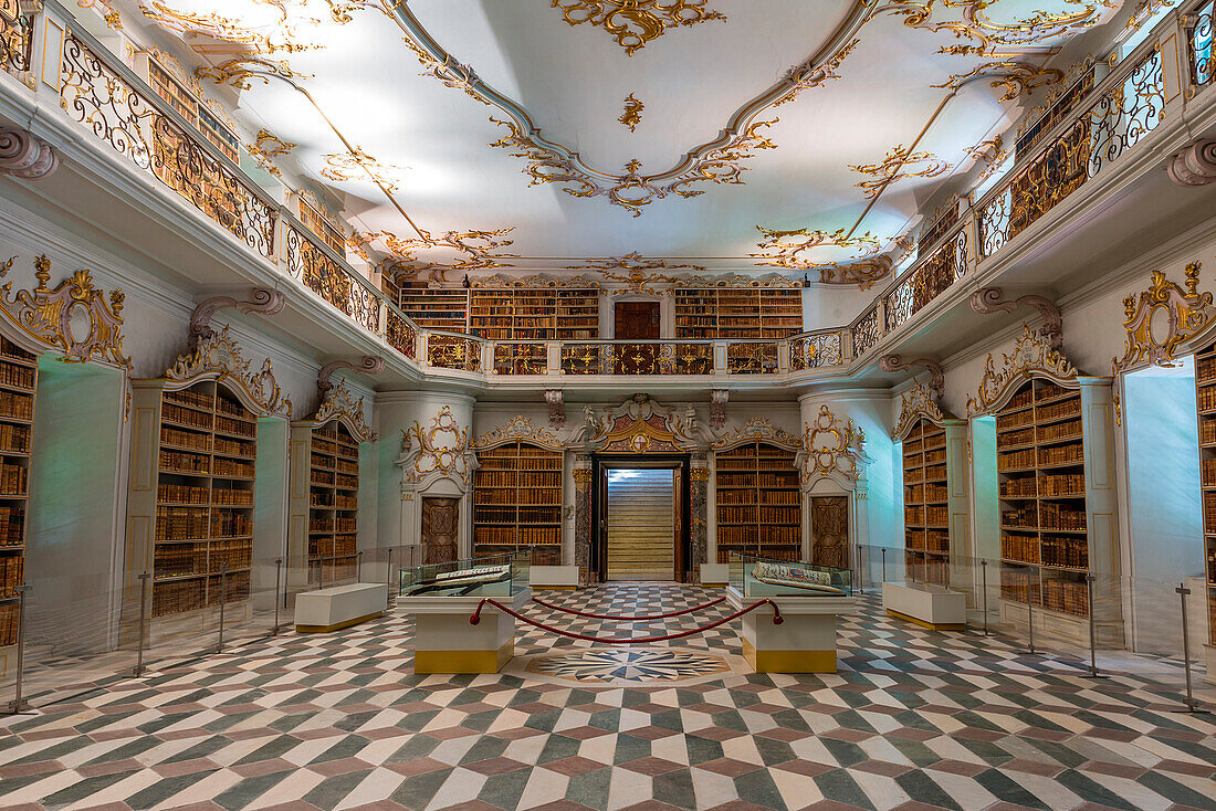 NovacellaNeustift, South Tyrol, Italy. The library in Monastery NovacellaNeustift. The library has the smallest manuscript of the world.
