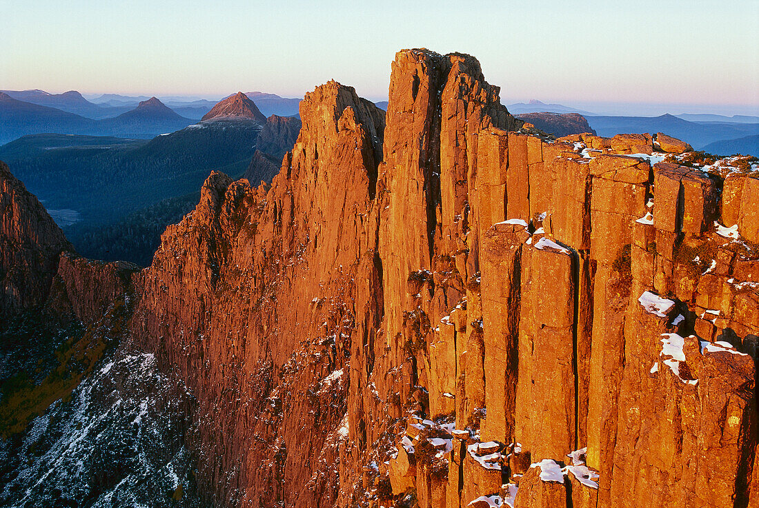 Dawn on Mount Geryon, Cradle Mountain-Lake Saint Clair National Park, Tasmania, Australia