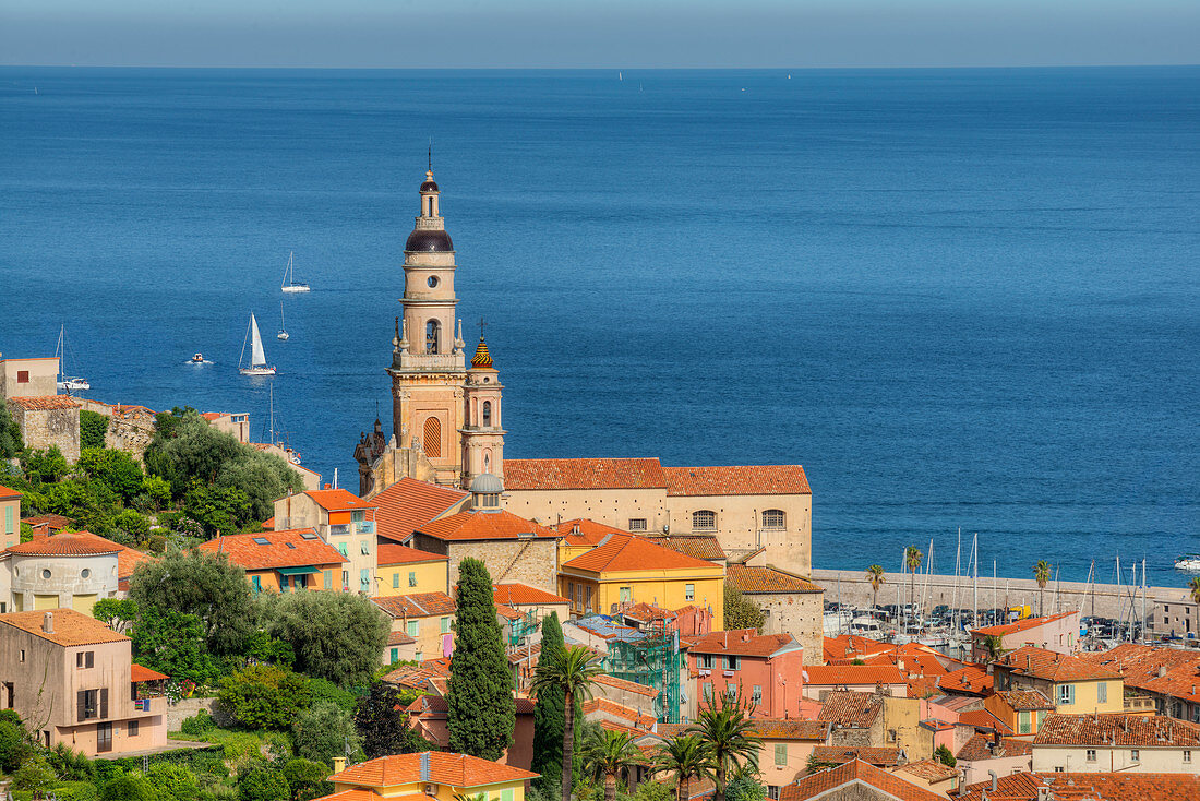 Basilika St. Michel, Menton, Alpes-Maritimes, Provence-Alpes-Côte d'Azur, Frankreich