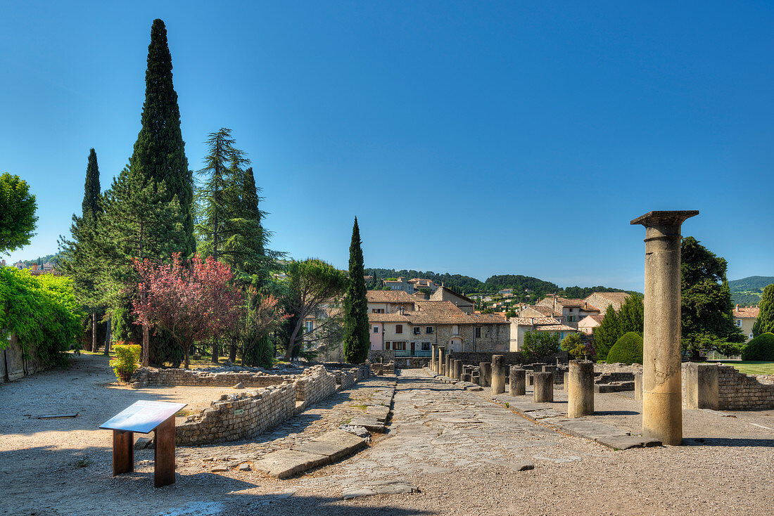 Römische Ausgrabungen, Vaison-la-Romaine, Vaucluse, Provence-Alpes-Cotes d'Azur, Frankreich