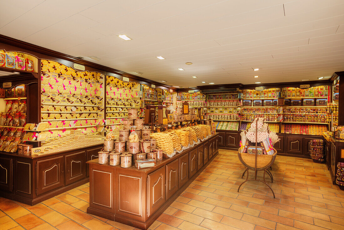 Chocolate shop, Les Baux-de-Provence, Bouches-du-Rhone, Provence-Alpes-Cote d'Azur, France