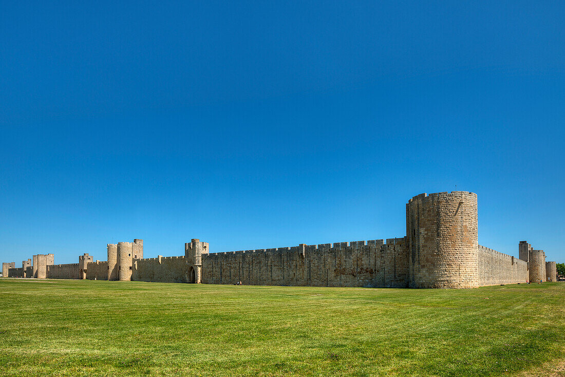 City wall, Aigues-Mortes, Gard, Languedoc-Roussillon, France
