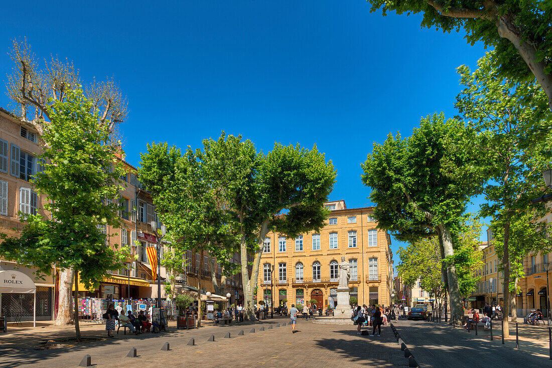 Cours Mirabeau, Aix-en-Provence, Bouches-du-Rhone, Provence-Alpes-Côte d'Azur, Frankreich
