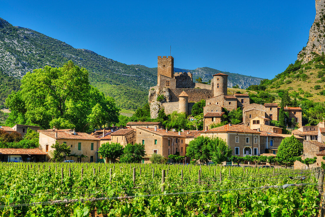 Burg, St. Jean-de-la-Bueges, Herault, Languedoc-Roussillon, Frankreich