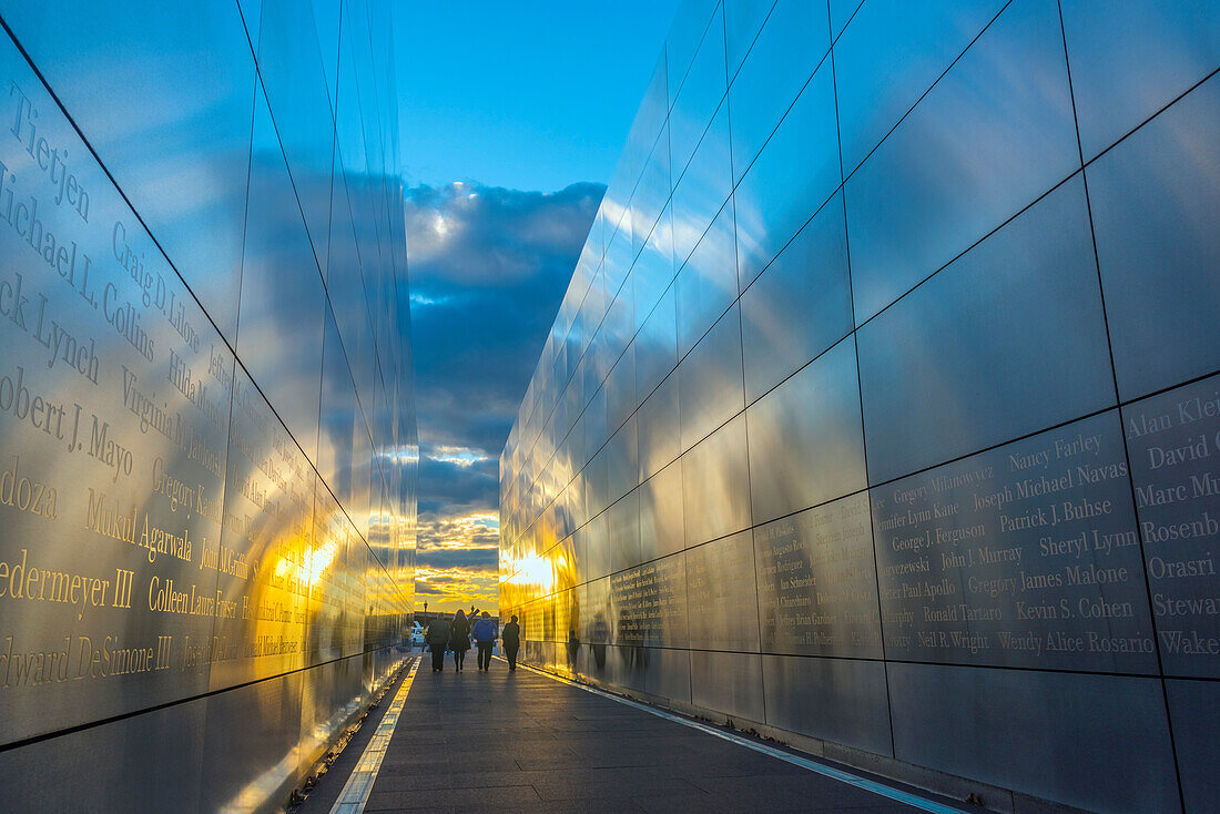 Empty Sky memorial to New Jerseyans lost during 911 attacks on the World Trade Center, Liberty State Park, Jersey City, New Jersey, United States of America, North America