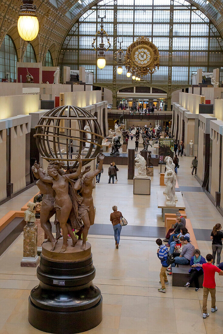 Interior of Musee D'Orsay Museum and Art Gallery, Paris, France, Europe