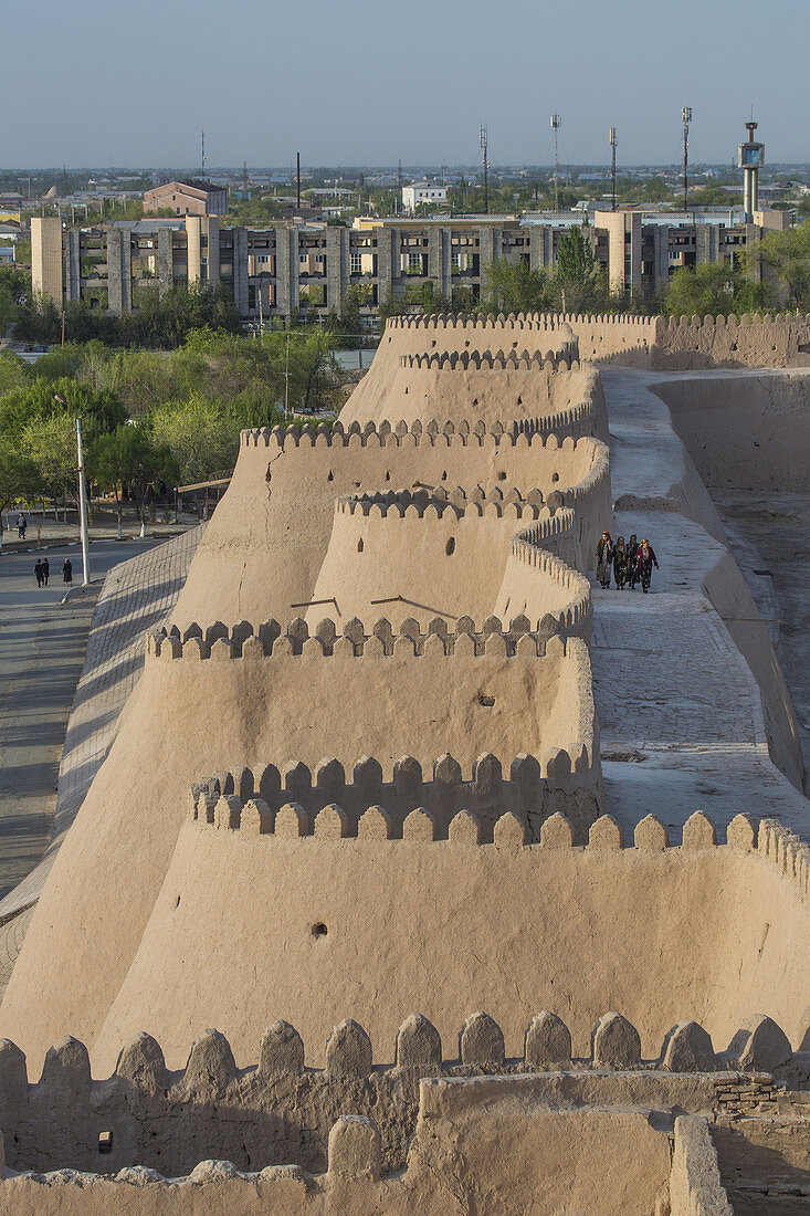 Uzbekistan ,Khorezm Region, Khiva City (W.H.) , Western City Walls.