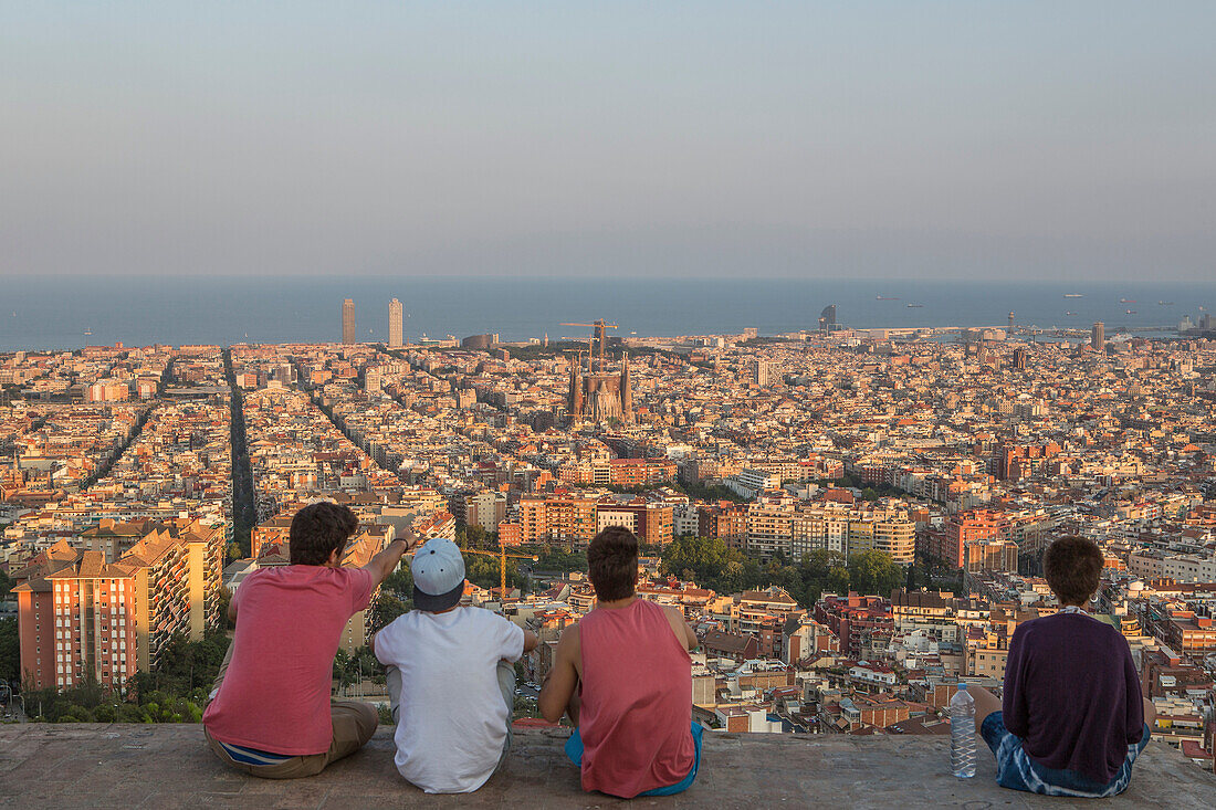 Spain , Catalunya,Barcelona City, Panorama from Carmelo Mountain.