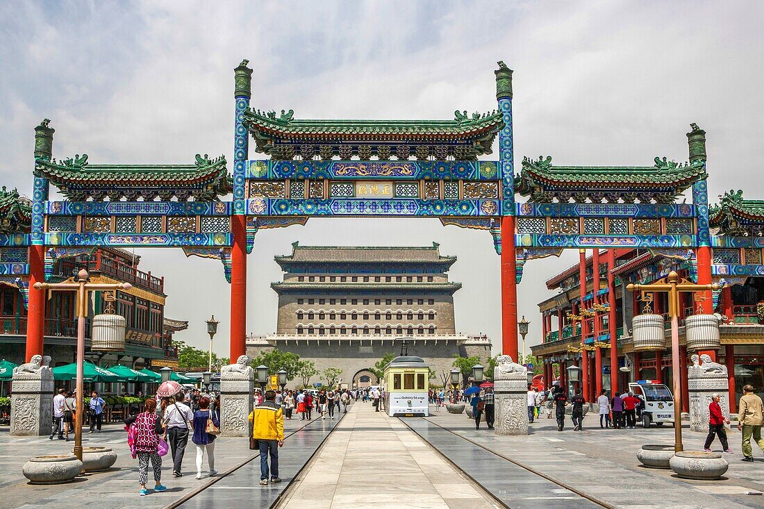 China, Beijin City, Qianmen District, Zhengyang Gate , Arrow tower.