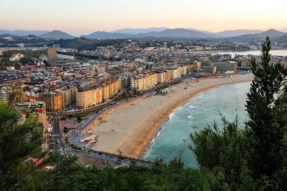 La Zurriola beach. Donostia. San Sebastian. Gipuzkoa. Basque Country. Spain.