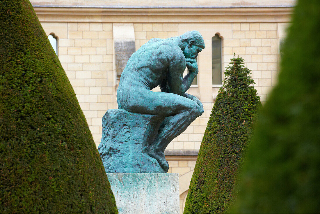 Der Denker, Skulptur von Auguste Rodin. Rodin-Museum. Paris. Frankreich.