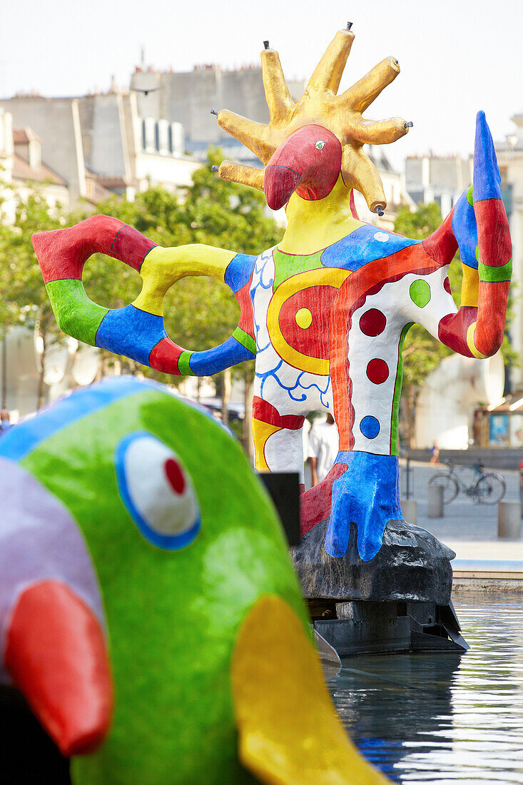 Fontaine Stravinsky. Centre George Pompidou. Paris. Frankreich.