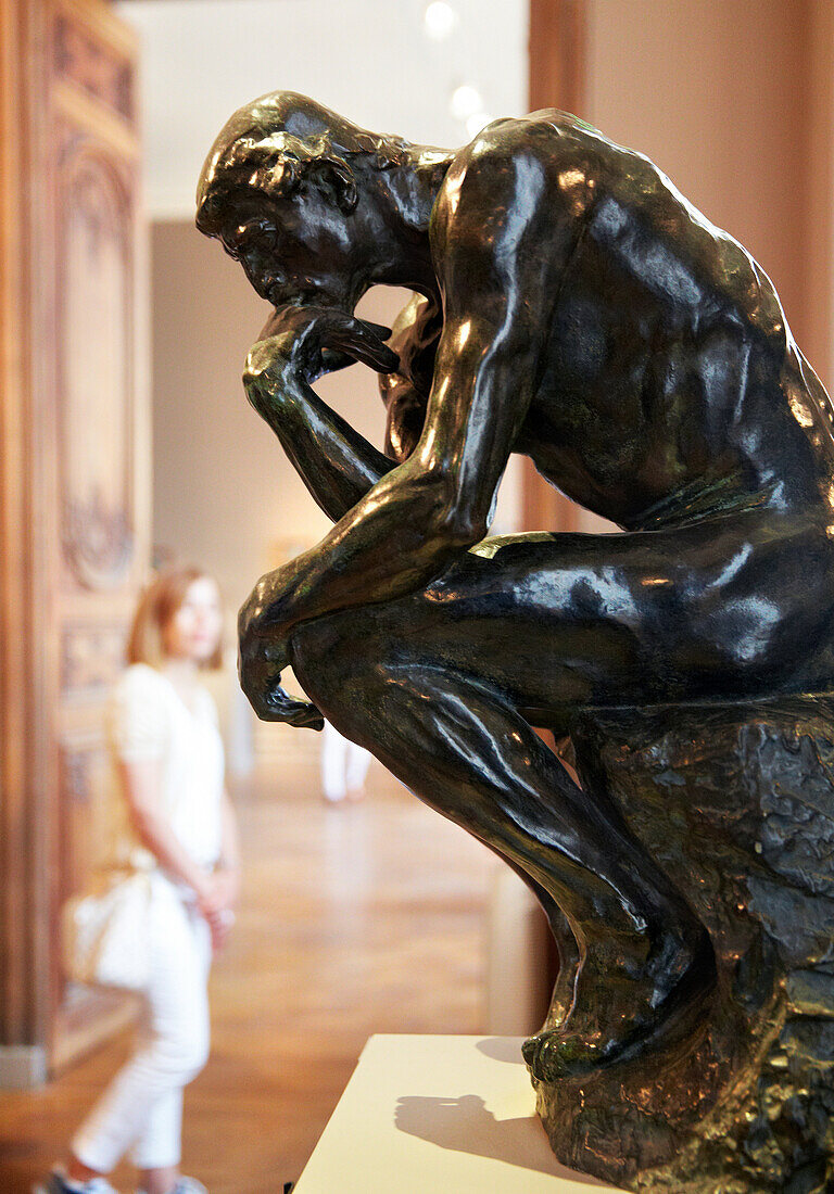 Der Denker, Skulptur von Auguste Rodin. Rodin-Museum. Paris. Frankreich.